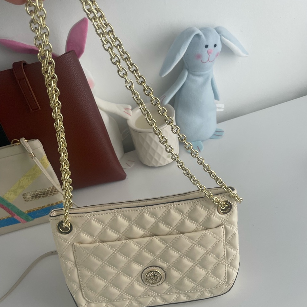 Chic Cream Quilted Chain Bag